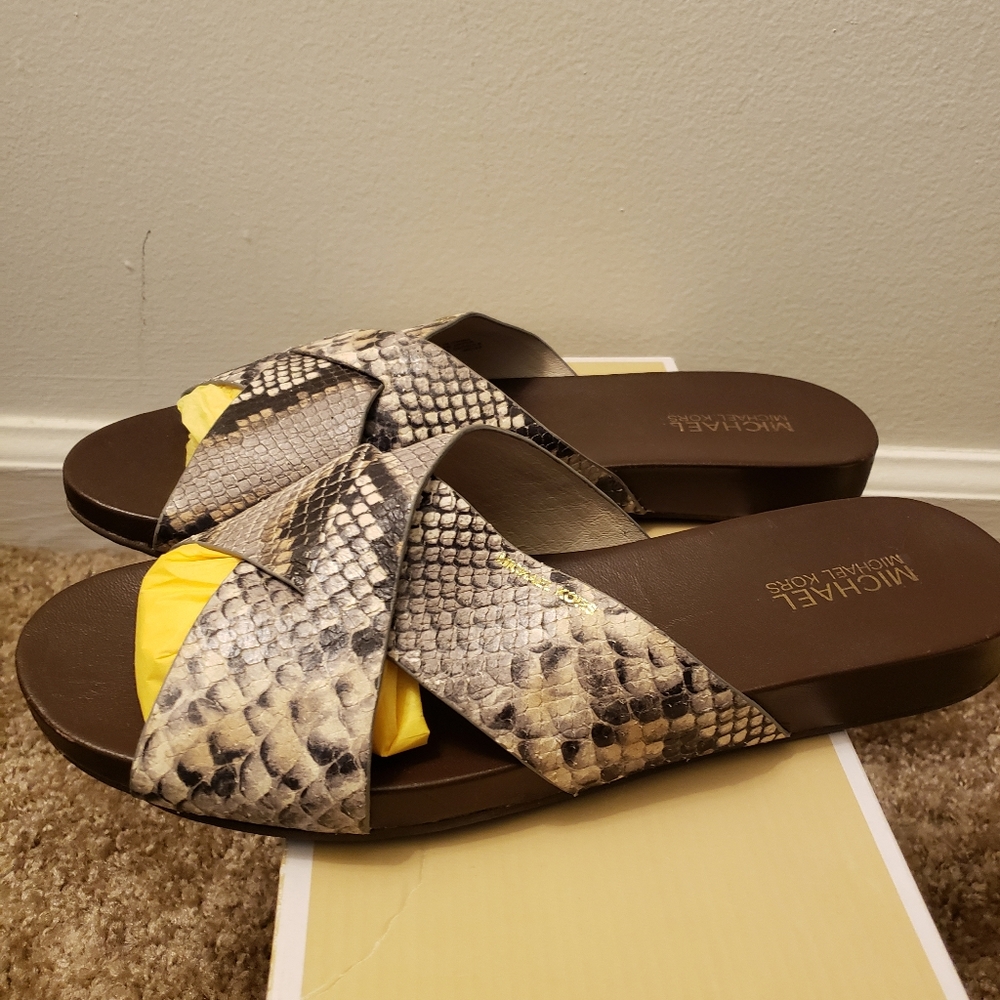 Michael Kors Somerly Slide Grey Sandal